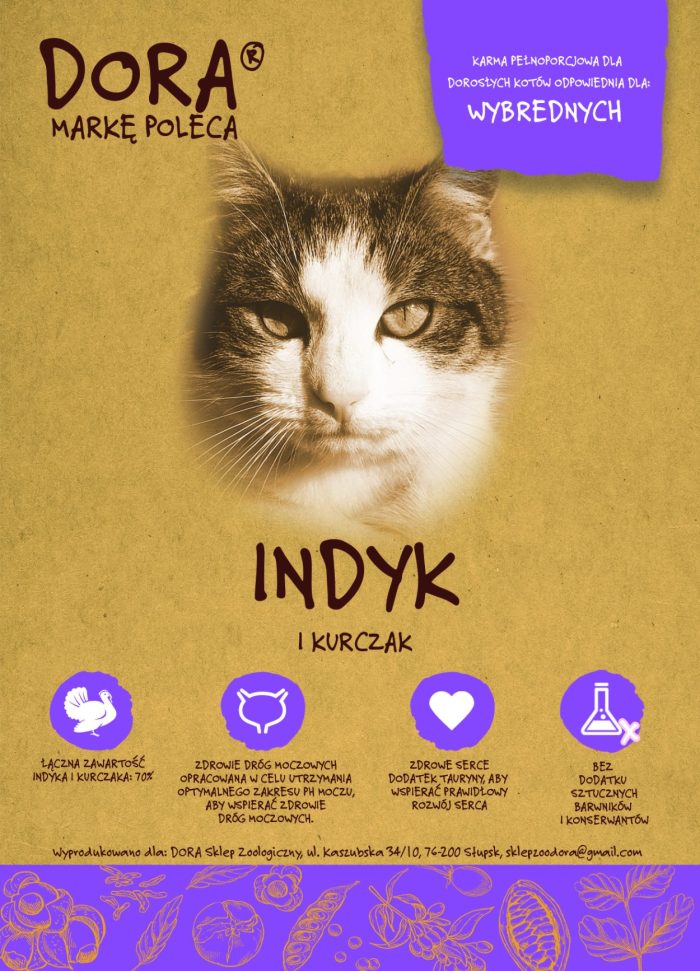 DORA KOT indyk i kurczak 300 g