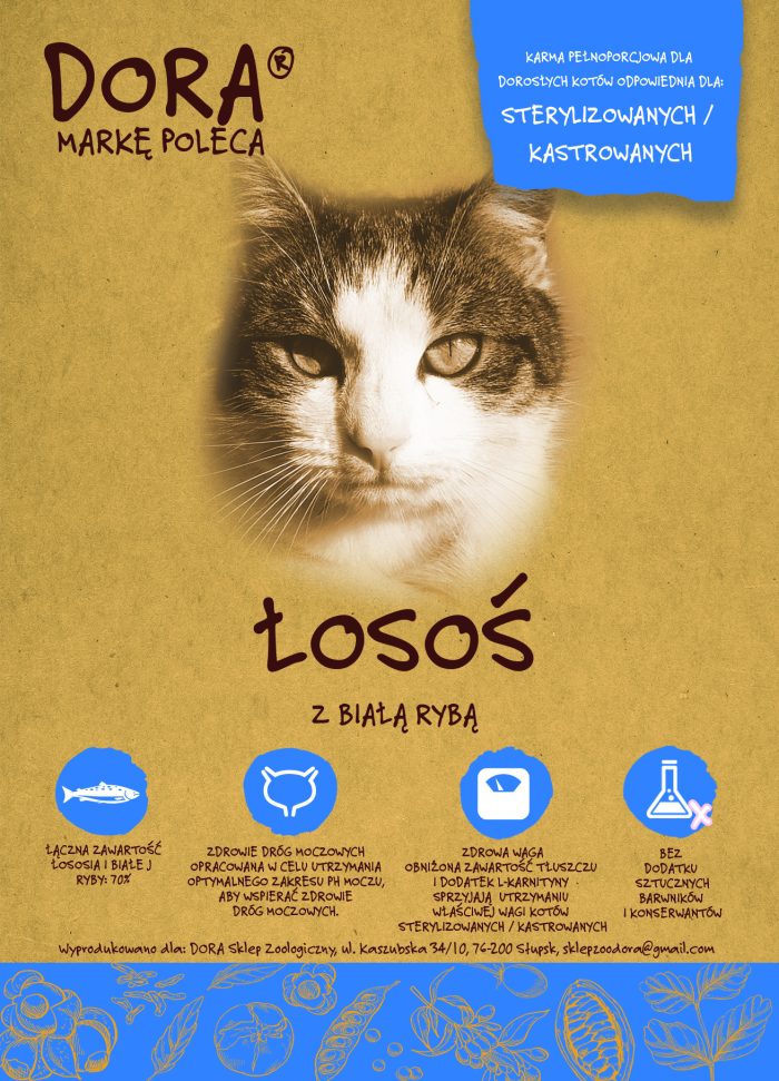 DORA KOT łosoś z białą rybą 1,5 kg