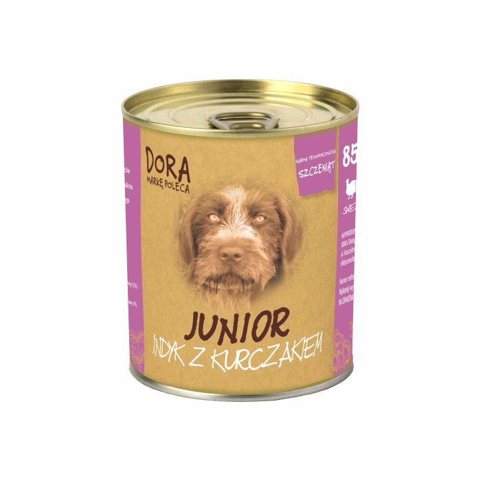 DORA Junior indyk z kurczakiem 850 g