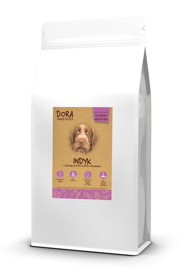 DORA  Szczeniak indyk, kaczka, bataty, koper, rumianek 6 kg