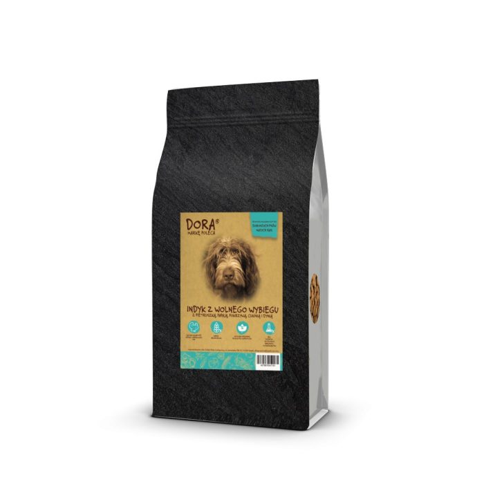 DORA Indyk z wolnego wybiegu z pietruszką, papają, pokrzywą, cukinia i dynią 2 kg