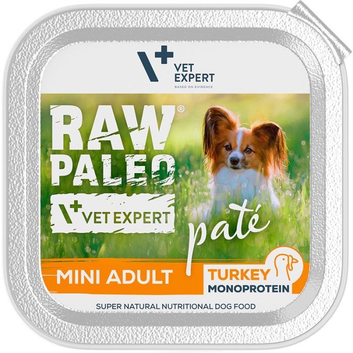 RAW PALEO PATE MINI ADULT TURKEY - mokra karma dla psów dorosłych - indyk 150g