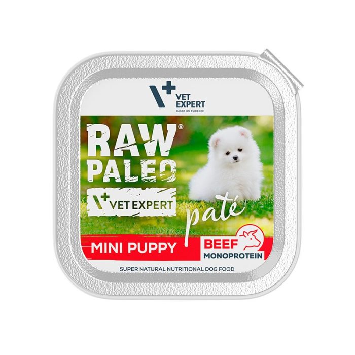 RAW PALEO PATE MINI PUPPY BEEF - mokra karma dla szczeniąt - wołowina 150 g